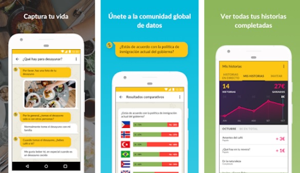 Interfaz de Streetbees