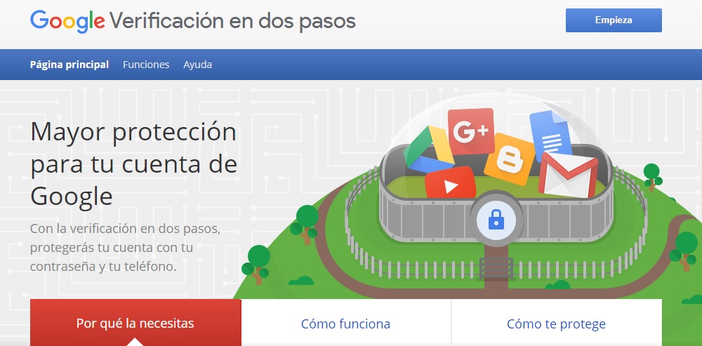 Verificación en dos pasos de Google