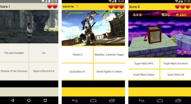 Pantallas de Videojuegos Quiz