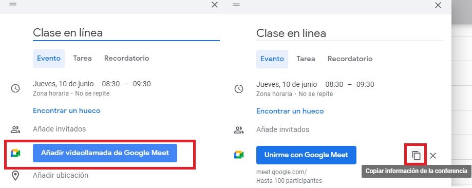 Cómo hacer una videollamada en Classroom
