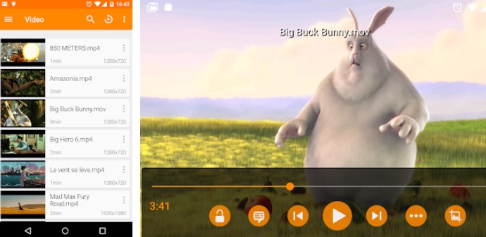 Interfaz de VLC para Android