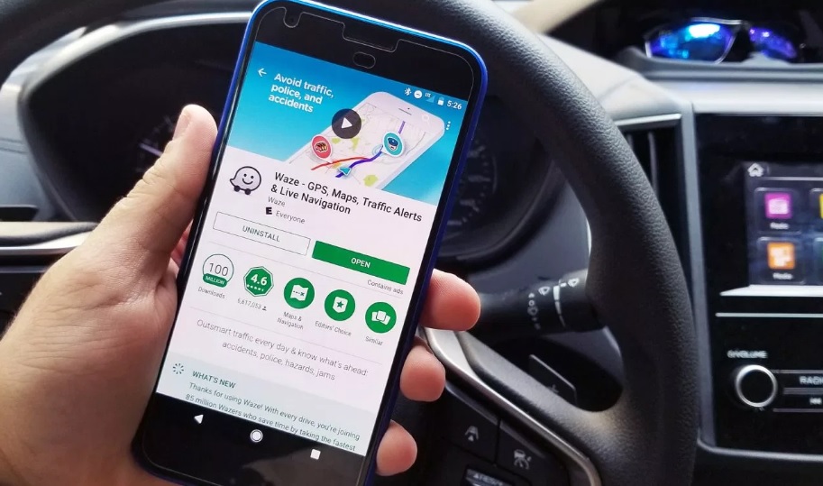 Interfaz de Waze