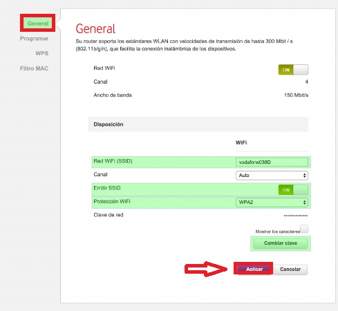 Cómo cambiar la contraseña de tu WiFi Vodafone