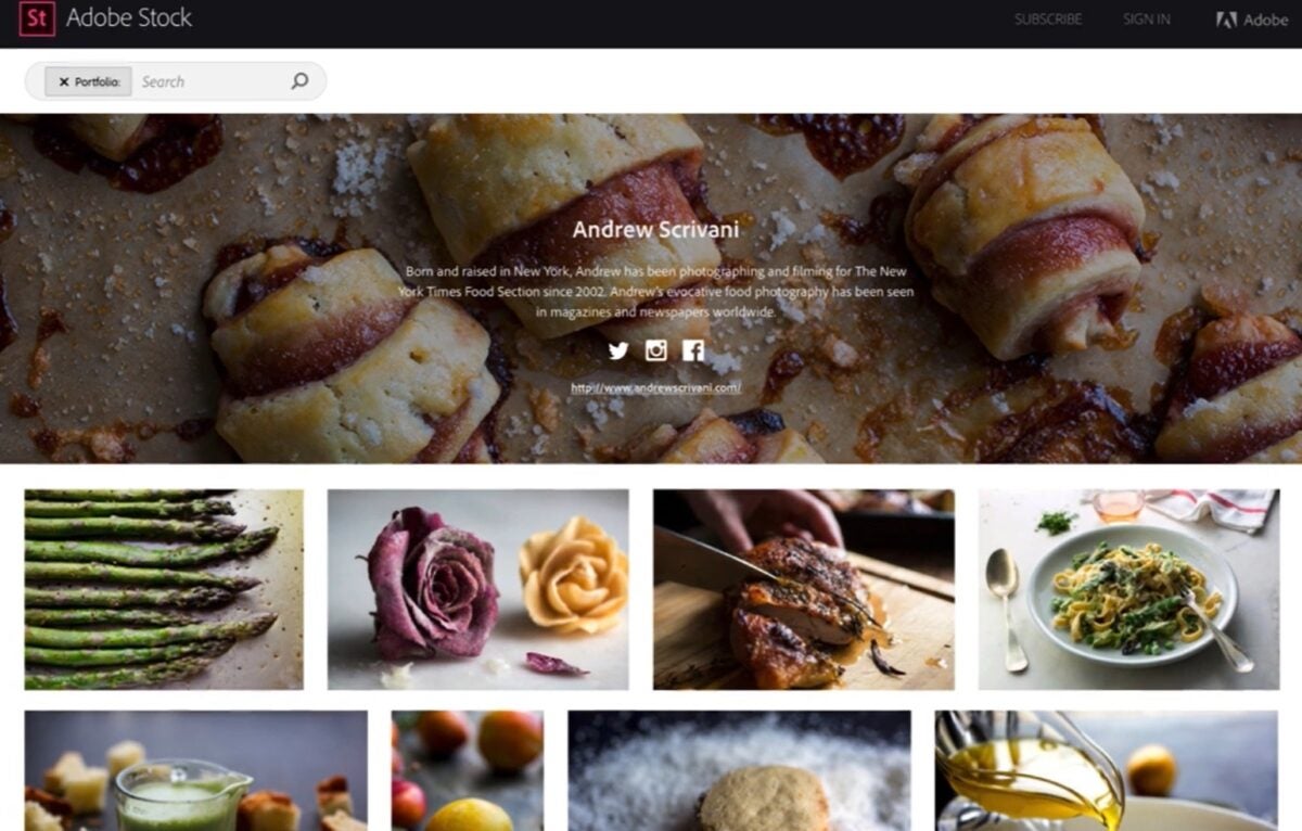 Portafolio en Adobe Stock