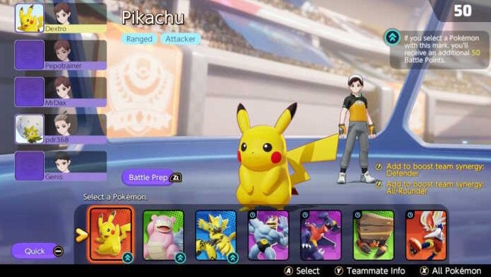Combate en Pokémon Unite