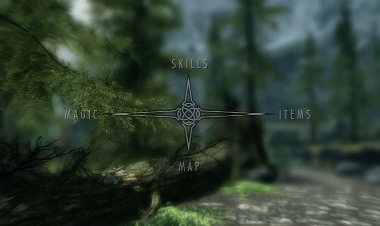 Menú del personaje de Skyrim