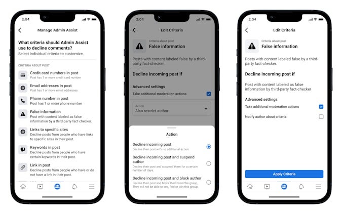 Facebook lanza una función para bloquear información en los grupos