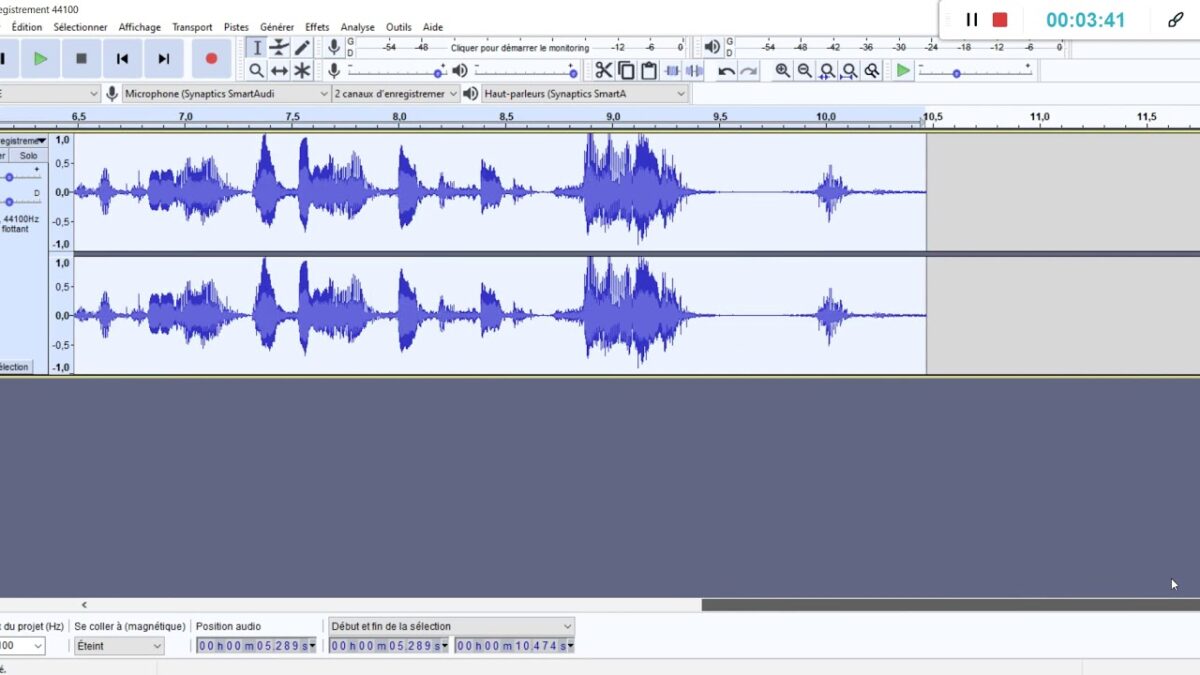 Cómo fusionar una grabación interrumpida con Audacity