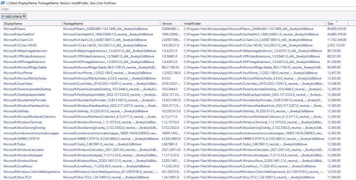 ¿Cuánto espacio ocupan las aplicaciones predeterminadas de Windows 11?