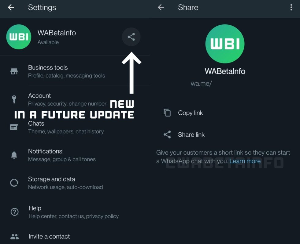 WhatsApp permitirá compartir el perfil de forma más sencilla