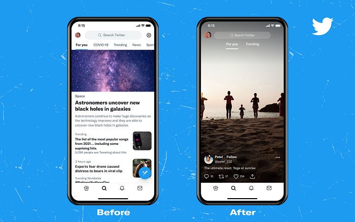 Twitter amplia la prueba para visualizar una pestaña similar a Tik Tok