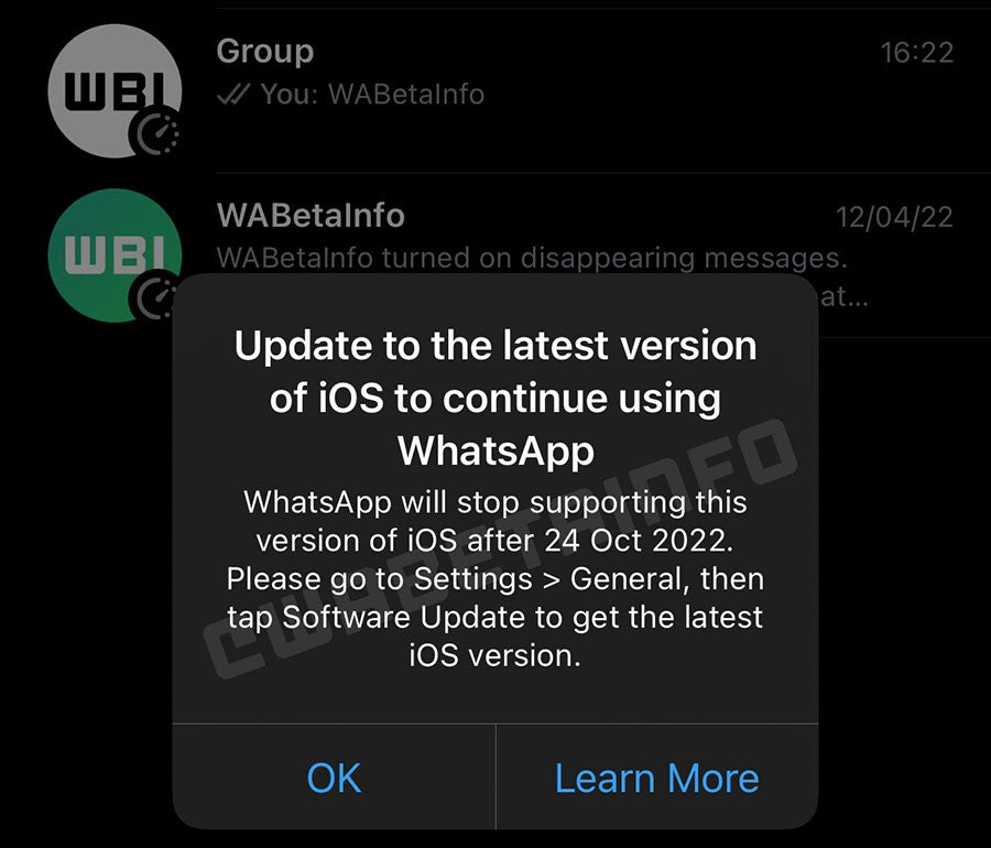 WhatsApp suprimirá su servicio en algunas versiones de iOS