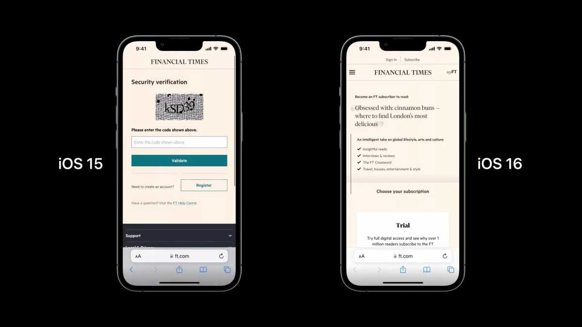 ¿El próximo iOS 16 nos permitirá evitar las verificaciones de CAPTCHA?