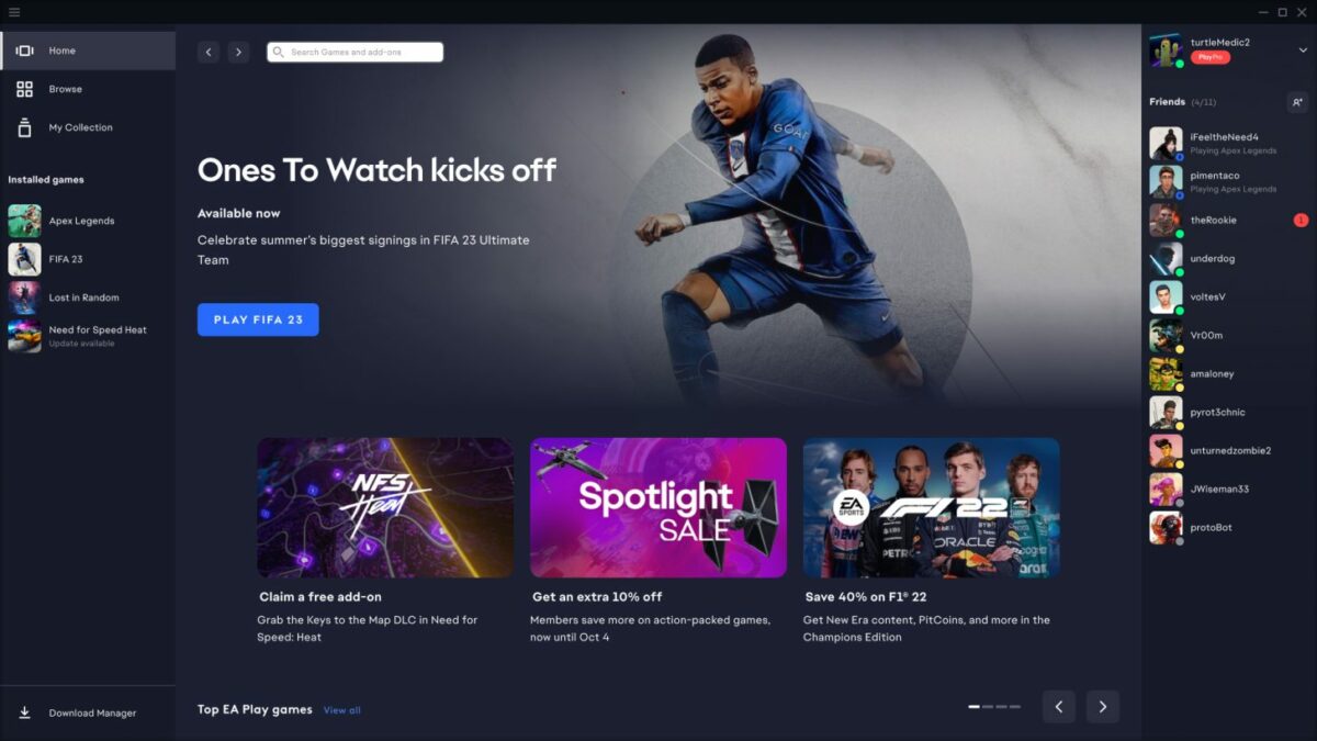 EA lanza su nueva plataforma para PC que reemplazará a Origin