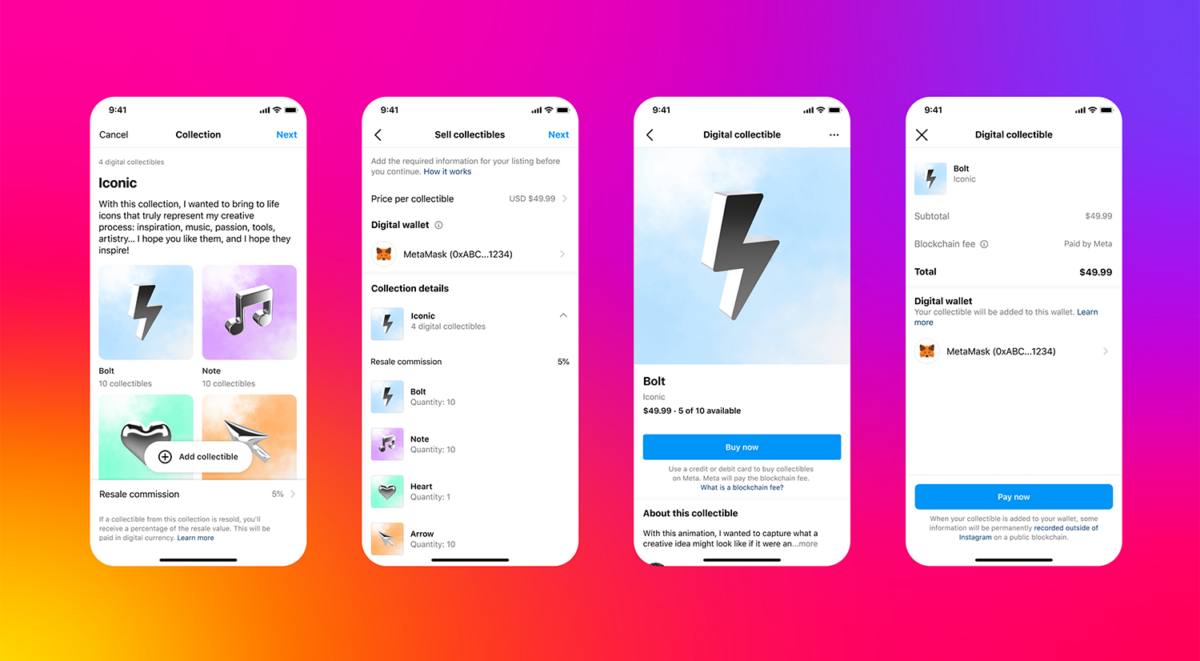 Meta anuncia actualizaciones relacionadas con los NFT y otras nuevas funciones en Instagram y Facebook