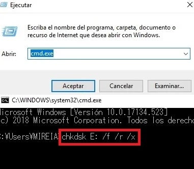 Pasos para ejecutar Checkdsk