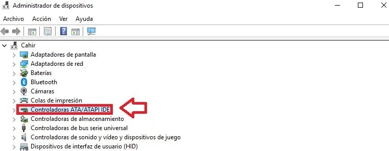 Administrador de dispositivos de Windows