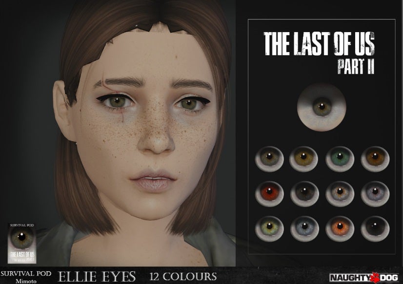 Sims 4 mod de ojos para Ellie