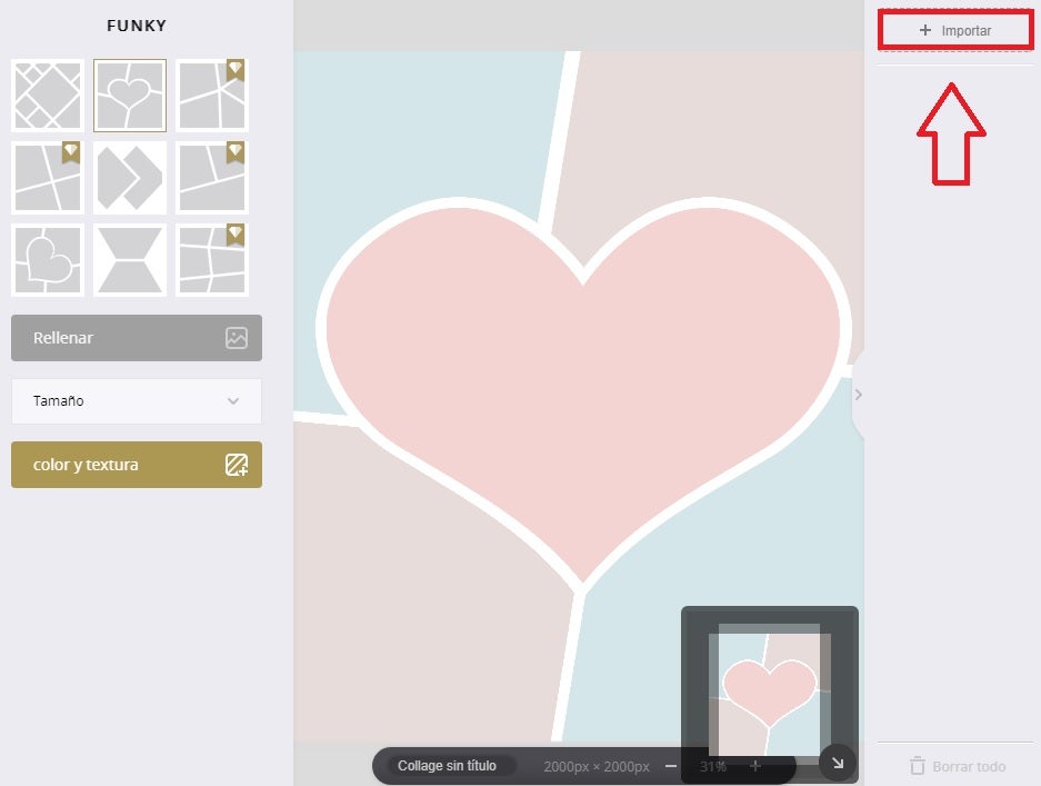 Plantilla de collage de Fotor