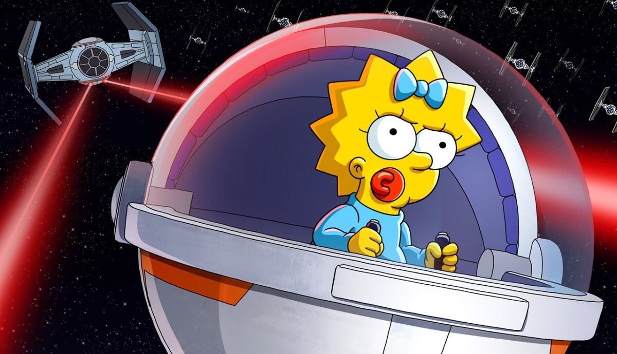 Maggie Simpson y Star Wars