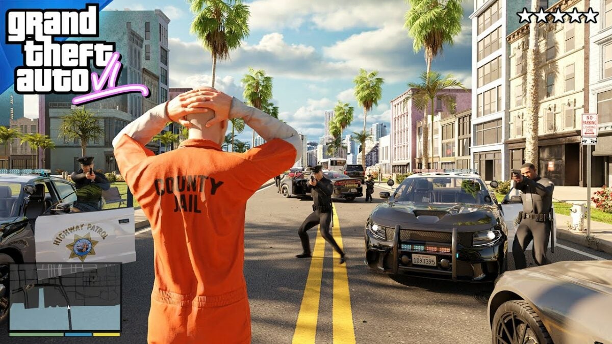 GTA 6 con 6 estrellas para huir de la policia