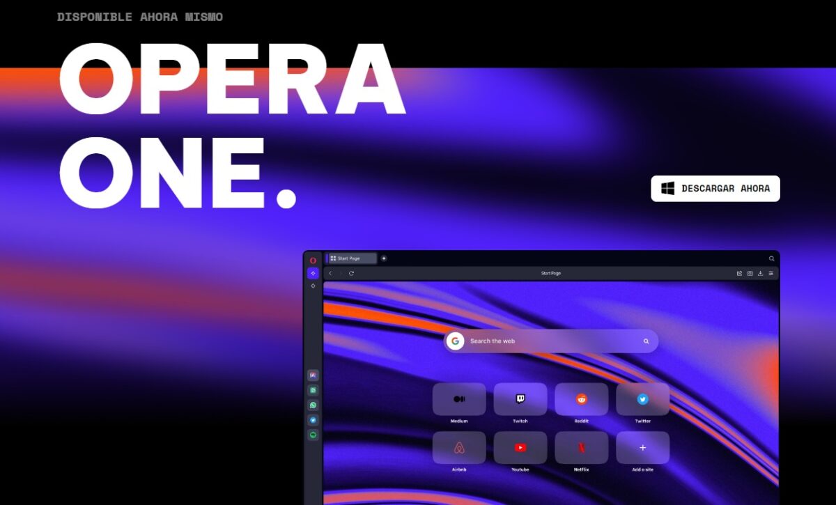 Opera One el navegador con IA que ya puedes bajarte