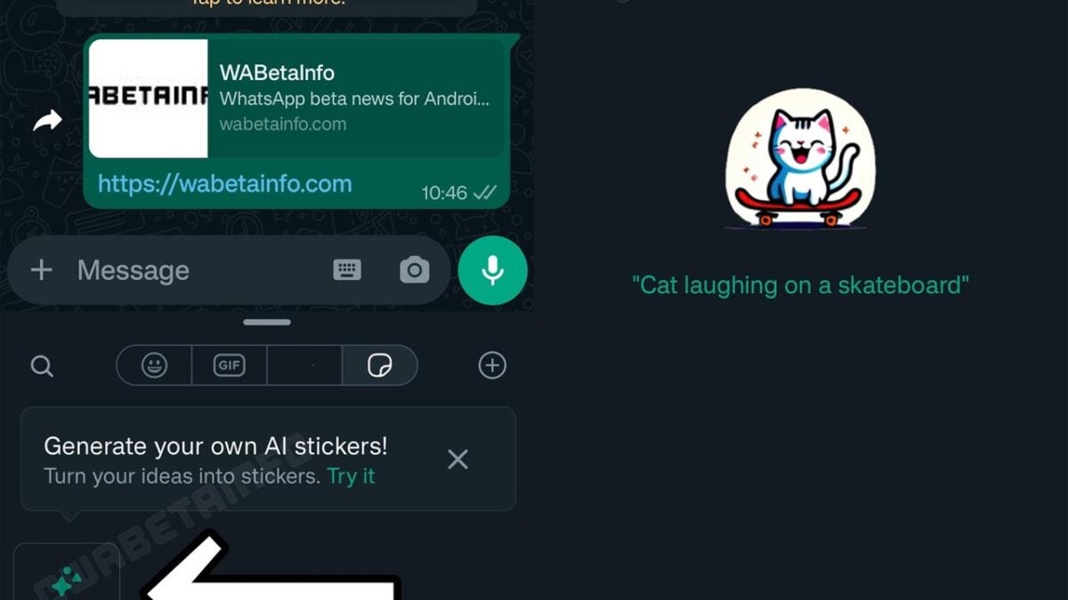 whatsapp planea meter IA en los stickers