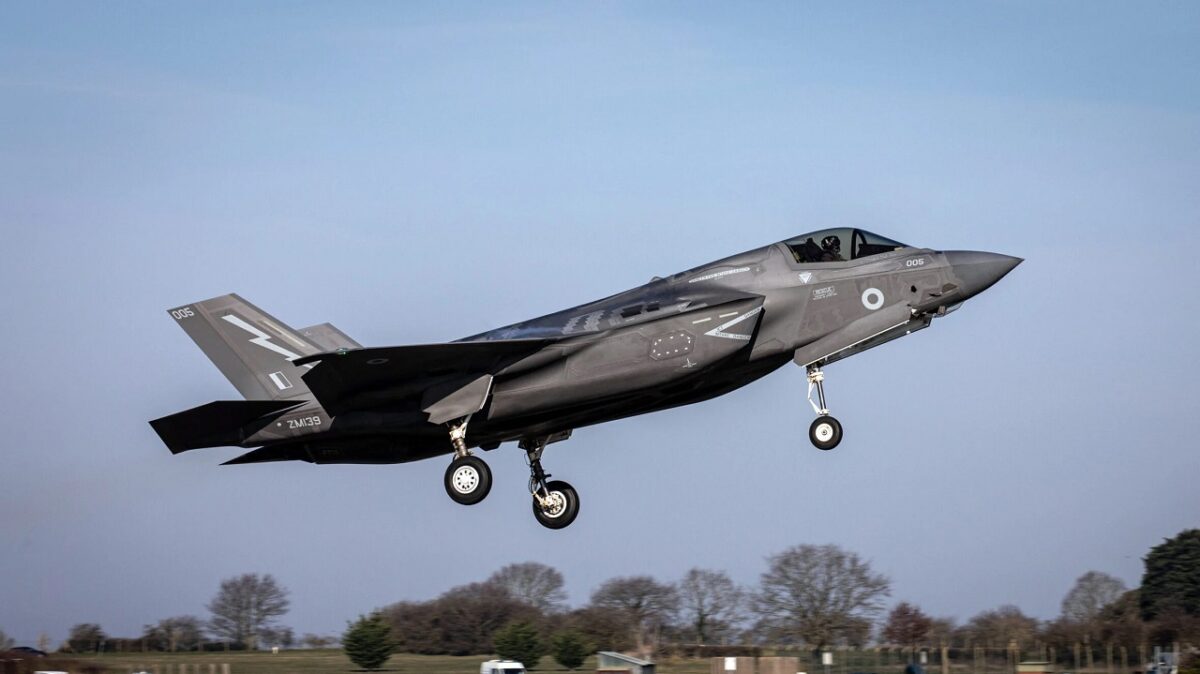 Avion F-35 perdido por las Fuerzas Armadas