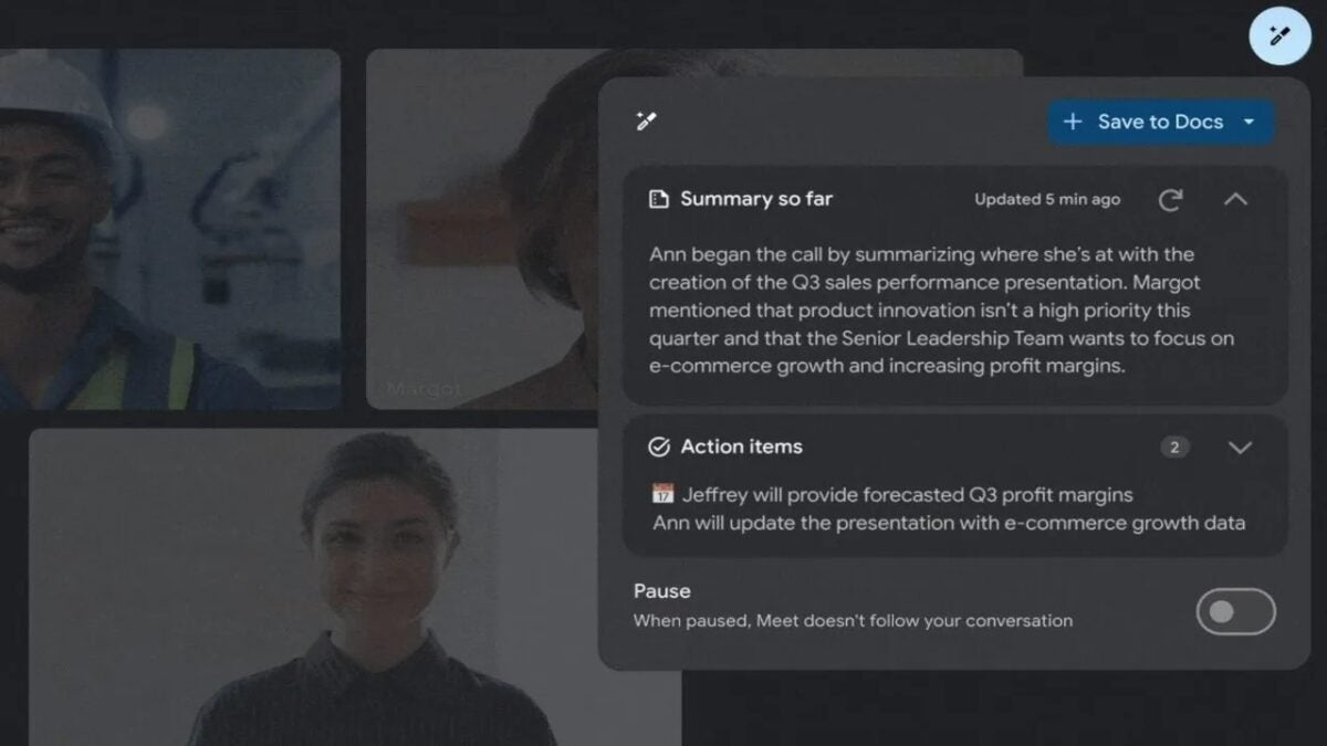 La barra lateral de Duet AI llega a las aplicaciones de Workspace