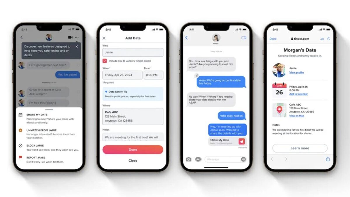 La nueva función de Tinder te dejará compartir detalles de tu próxima cita cómodamente