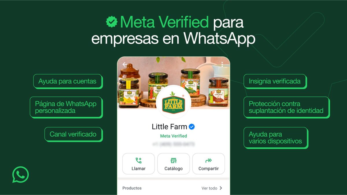 El verificado de Meta llega a WhatsApp Business, pero solo a algunas regiones
