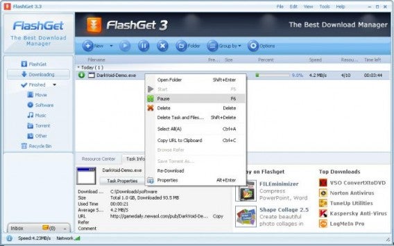 FlashGet download manager