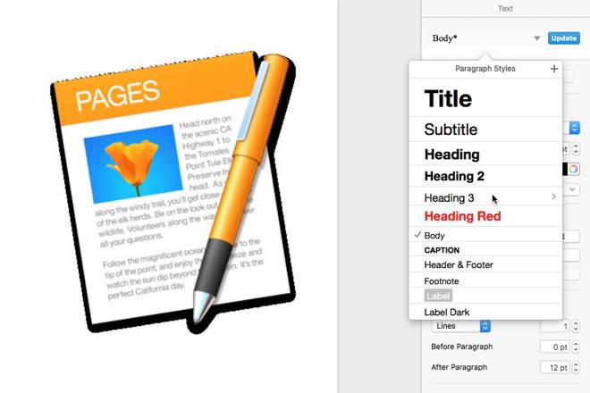 Pick different headings, subtitles - even footnotes