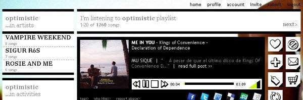 Stereomood offers a playlist to fit any emotion