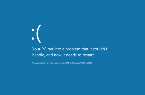 Windows 8 blue screen of death