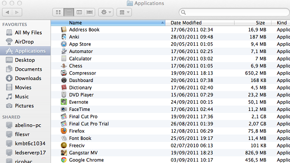 Mac OS X Finder