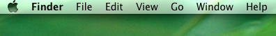 Mac OS X Menu Bar Left