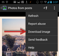 Google+ download pictures