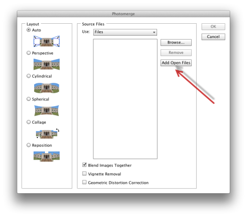 adobe photoshop photomerge add photos