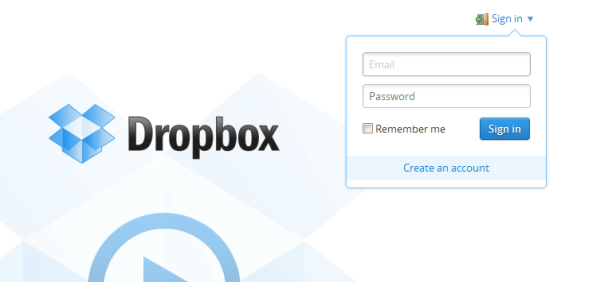 dropbox login