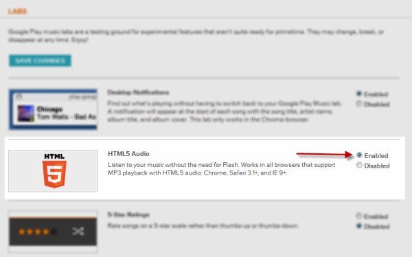 How to enable HTML5 in Google Play Music - Softonic