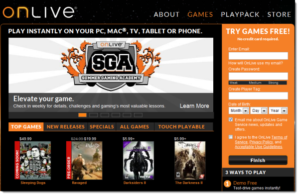 onlive game library
