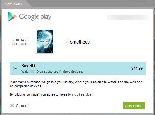 Google Play Movies Prometheus