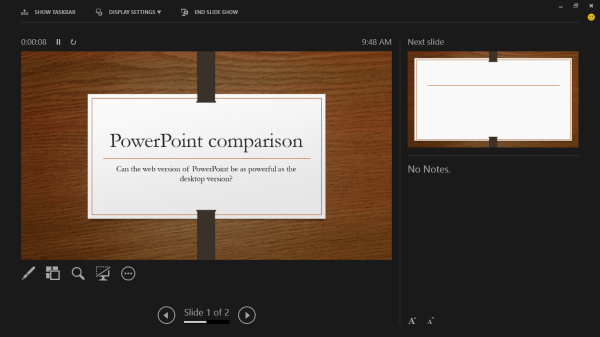 powerpoint 2013 presentation view