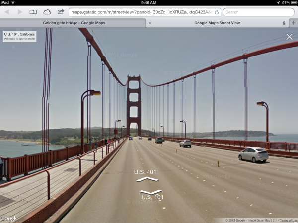 google street view golden gate bridge