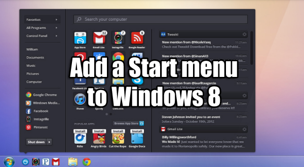 Windows 8 guide start menu
