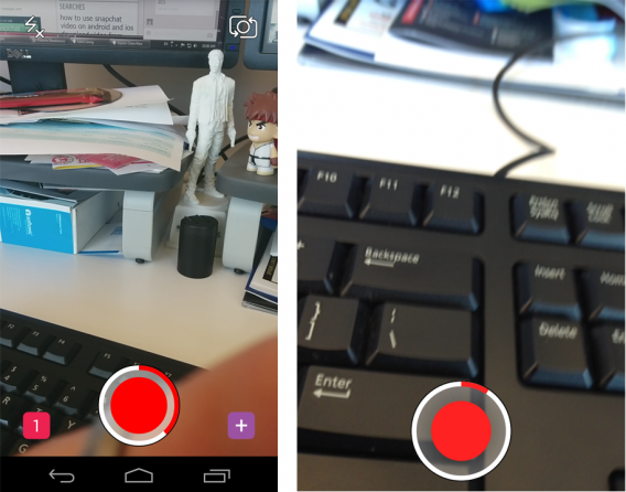 Snapchat Android iOS record video