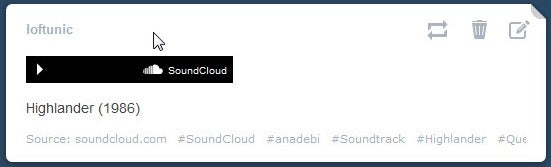 Tumblr with Soundcloud audio