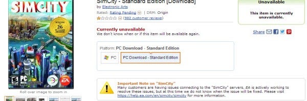 amazon simcity page