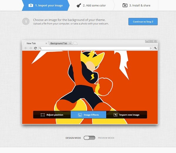 Chrome menu bar